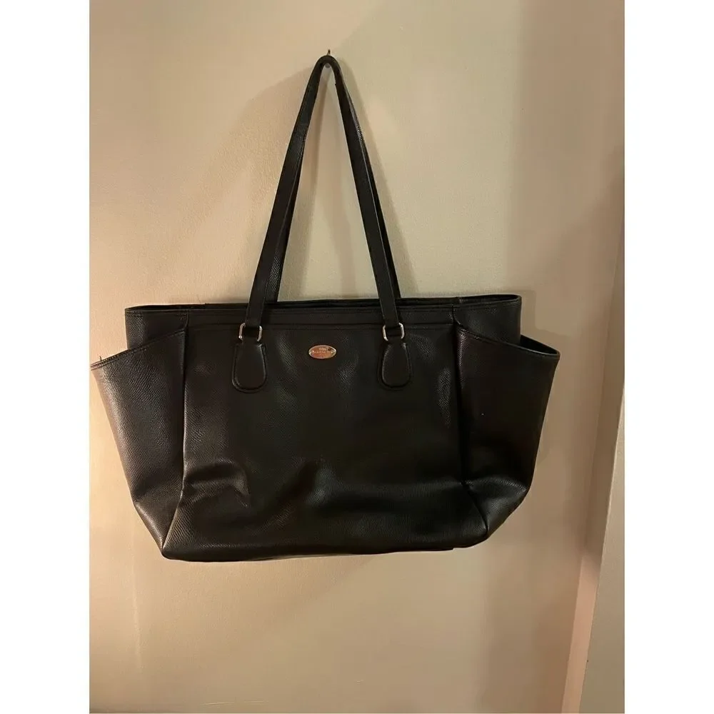 Coach Black Leather Tote Bag
